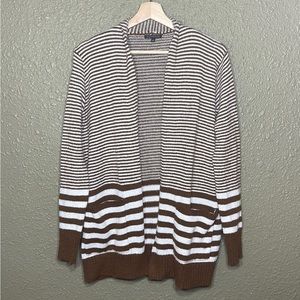 STACCATO STRIPE OPEN FRONT CARDIGAN